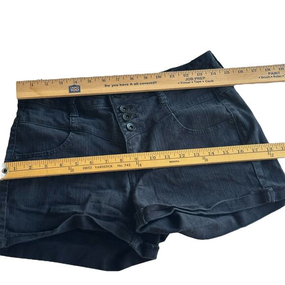 Womens Shorts Bundle Size 9 Black Denim Plaid - Picture 5 of 7